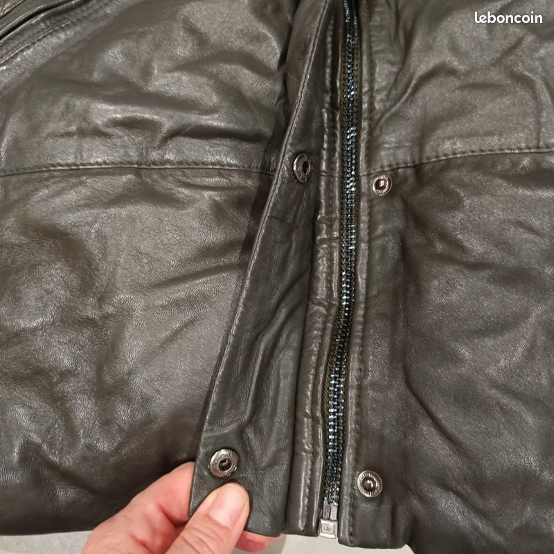 Manteau doudoune cuir kaki femme oakwood L (image 11)