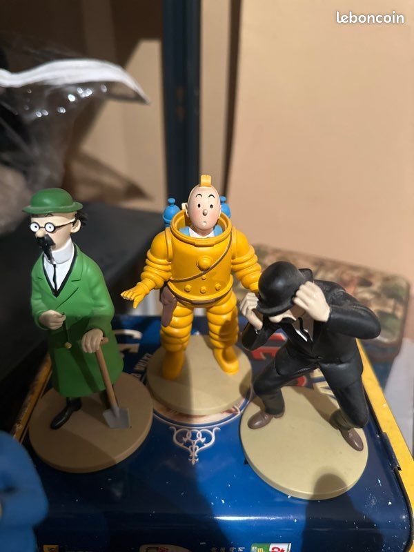 COLLECTION TINTIN : LOT DE 6 FIGURINES pvc décoration bande dessinée BD