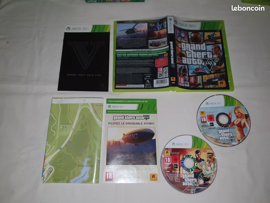 Notice Jeu Xbox 360 GTA V - Bon état, Pour PC, Jeu D'aventure