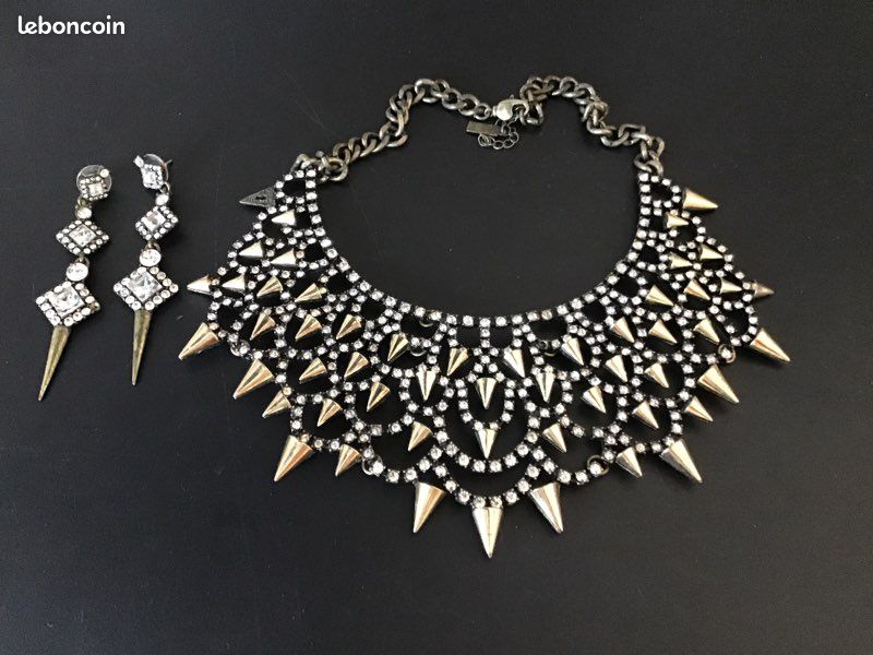 Lot 1 collier cléopâtre BAUBLEBAR et 1 paire de boucles d’oreille assorties (image 1)