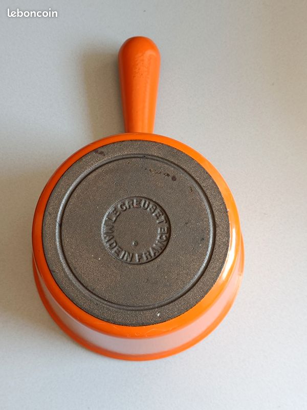 LE CREUSET SERVICE A FONDUE Poêlons EN FONTE ORANGE COMPLET