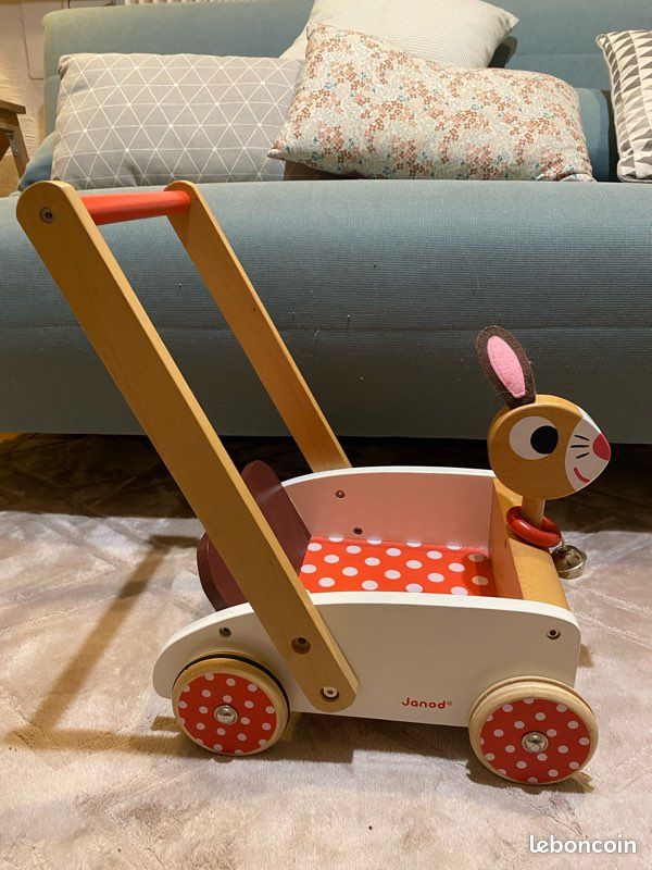 Chariot de marche Janod lapin Jeux Jouets