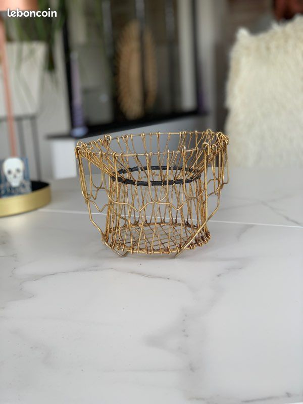 ⭐️Ancien panier à salade doré (image 2)