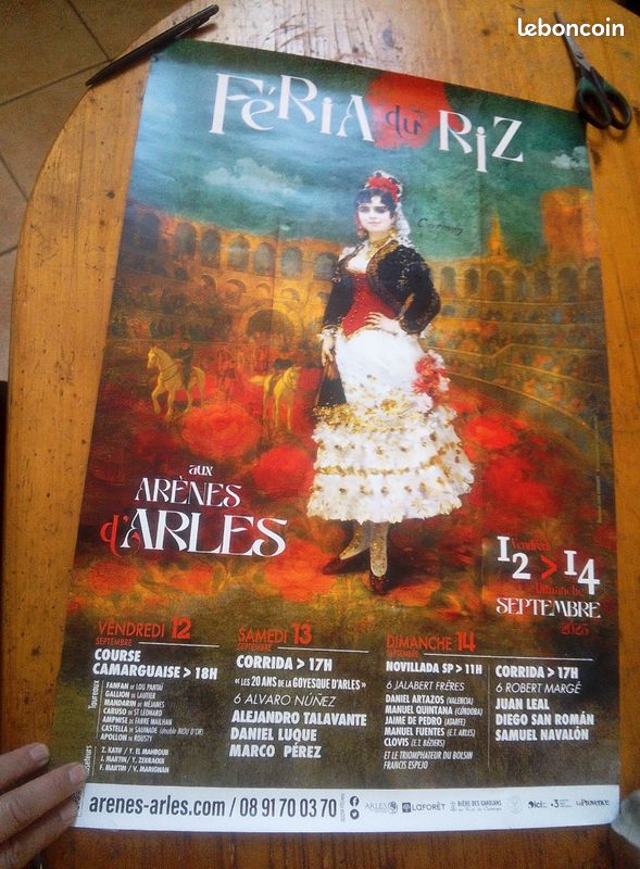 Affiche corrida Arles Feria du riz 2025 (image 1)