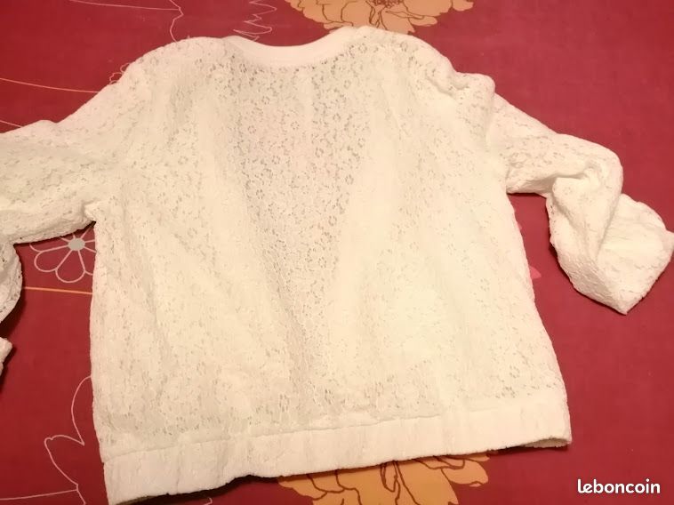 Veste femme dentelle écru, neuve (image 2)