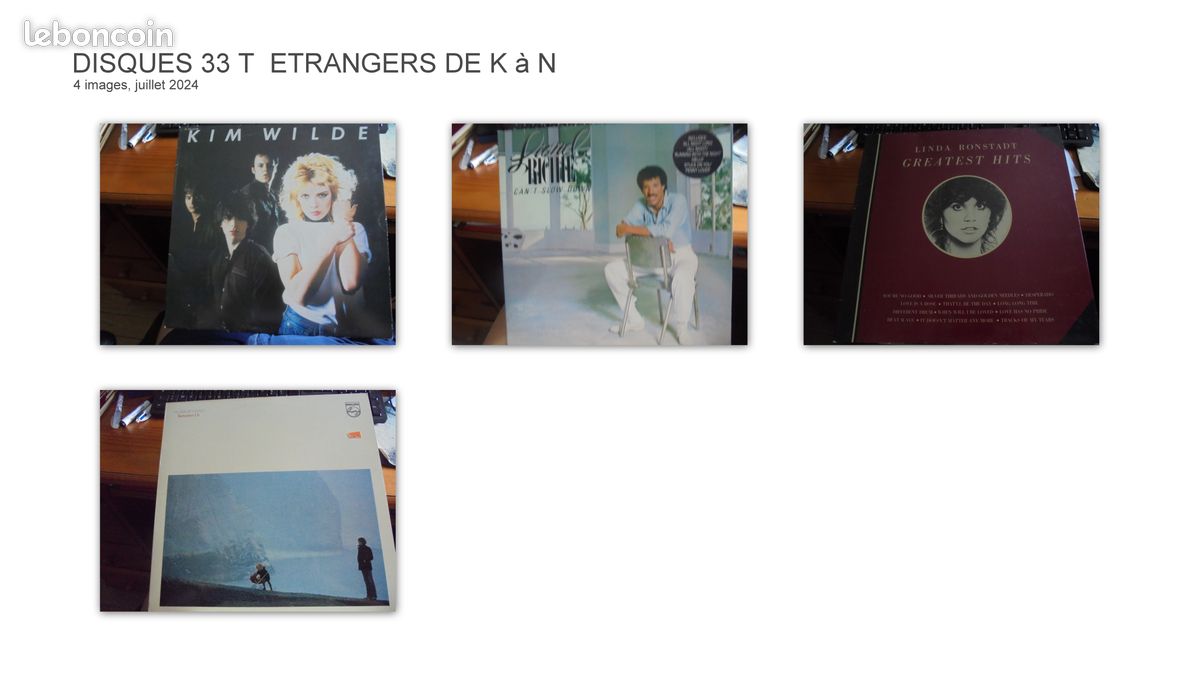DISQUES VYNILES 33 T CHANTEURS ETRANGERS DE K à N KIM WILDE. MARIANNE FAITTFULL ETC (image 1)