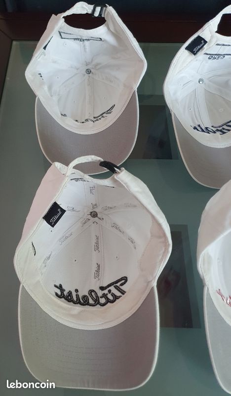 Casquette Blanche Titleist / FootJoy #1, Coton, Logo Brodé, Ajustable, Mexico, Vintage, Floqué Greg (image 5)