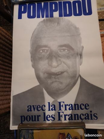 AFFICHE POLITIQUE DE 1976 VOTEZ RPR avec Jacques Chirac, Rassemblement