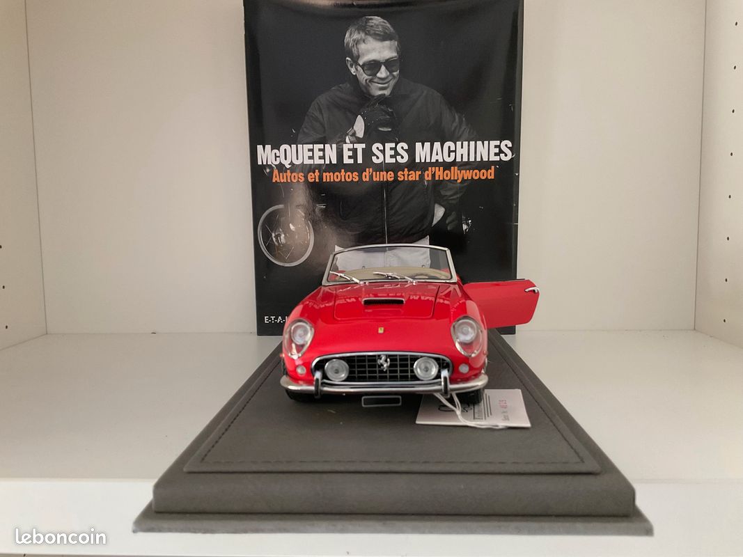 Rare. Ferrari 250 GT California swb 1960. Rosso/intérieur cuir tabac. Limited édition (épuisé) 1:18 CMC no looksmart, amalgam, BBR, exoto (Livraison gratuite) (image 8)
