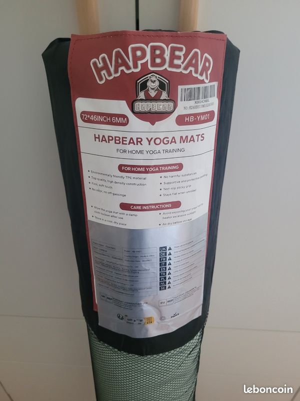 Tapis De Yoga Extra-large TPE 198x137x0.6 Cm – Antidérapant Double Face, 6 Mm épais – Pour Yoga, Pilates, Stretching