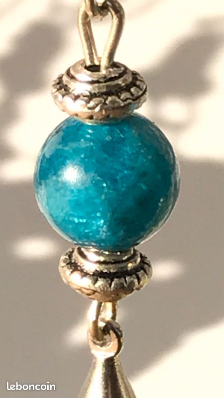 Boucles d’oreilles Apatite bleue (image 3)