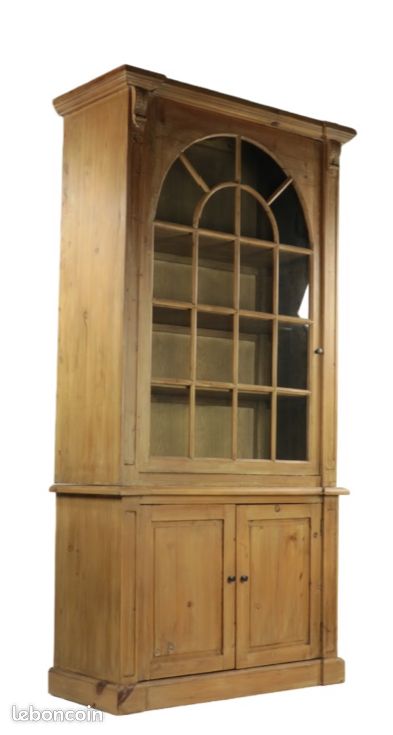 Buffet vitrine en bois Naturel - Livraison Offerte (image 3)