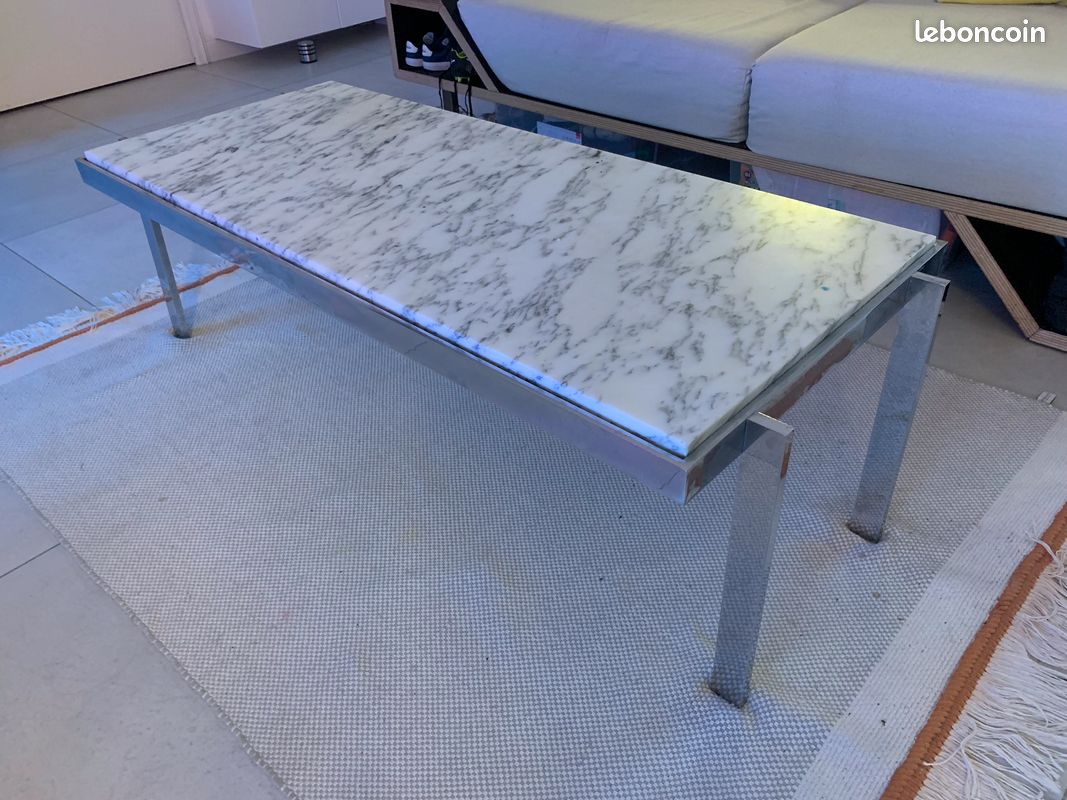 Table basse marbre blanc (image 2)