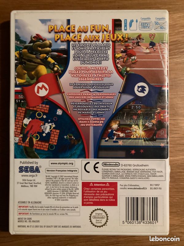 Jeu Wii « Mario & Sonic aux JO » (image 2)