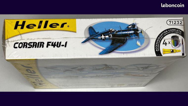 Kit Maquette Bateau Heller Le Corsaire - Échelle 1/150 - Occasion - Complet Avec Plans Voiles
