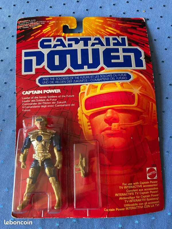 Figurine Captain Power - Captain Jonathan Power - Mattel (REF11711) - Neuf Sous Blister