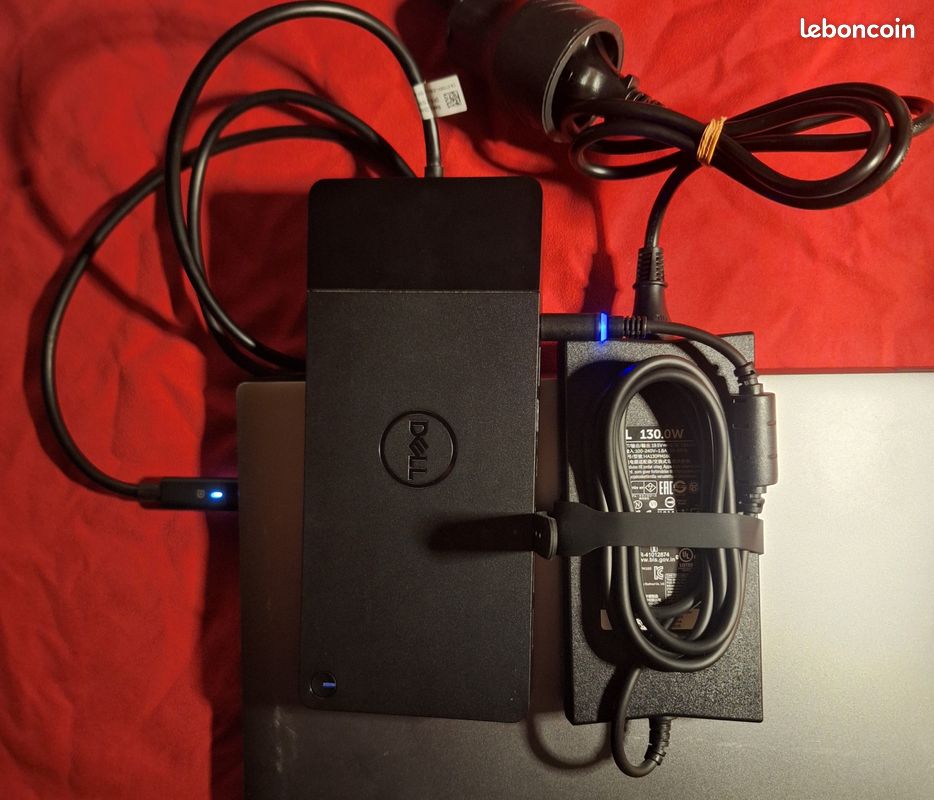 Station D'accueil Dell WD19 (K20A) - 130W + Chargeur - Occasion Fonctionnel
