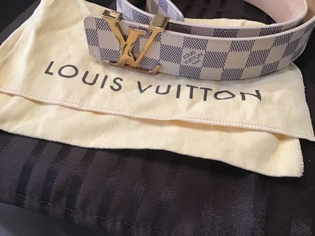 Louis Vuitton LV Initiales Reversible Belt 40MM Damier Salt Navy for Men