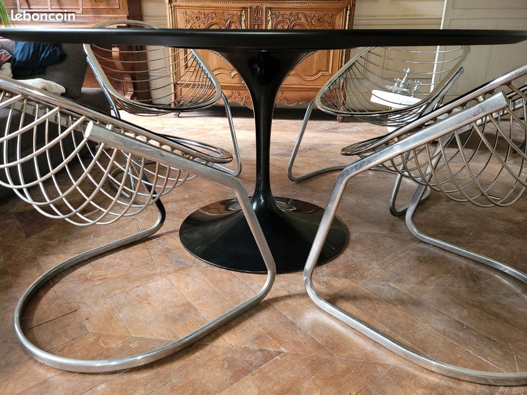 Table ronde KNOLL Saarinen Tulip Ø152 Eero Saarinen originale 6/8 places (image 5)