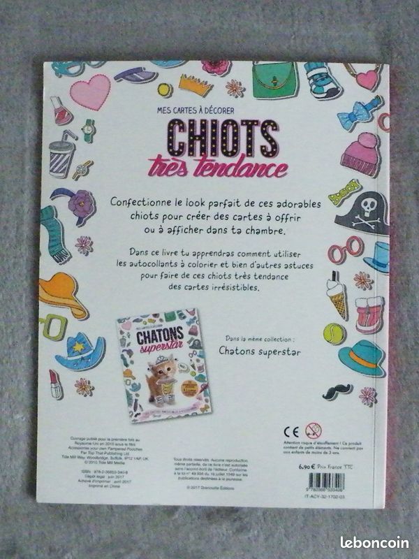 Livre-jeu Chiots très tendance Mes cartes à décorer (image 2)