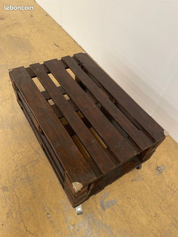 Table basse palettes bois 120x80x52cm (image 3)