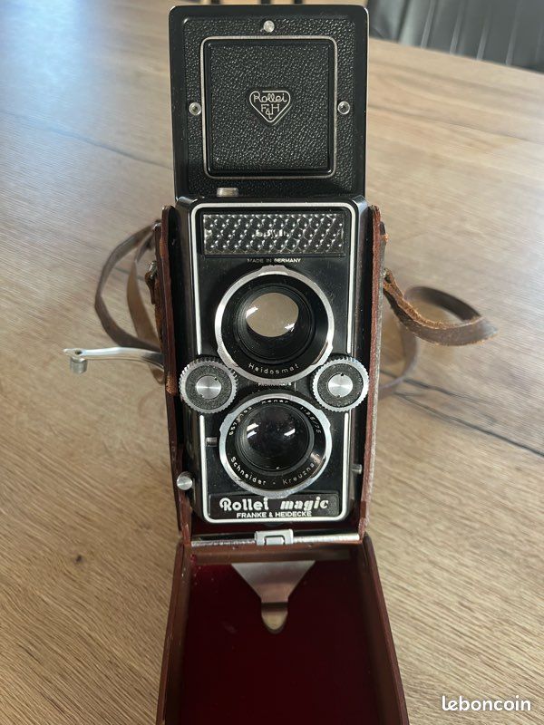 1950s Franke & Heidecke Rolleiflex Synchro-Compur TLR Camera + Case; Mint