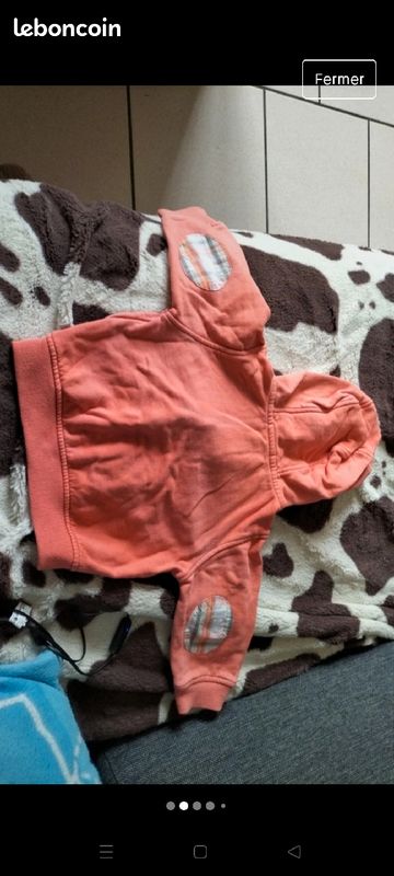 Gilet orange 12 mois obaibi (image 2)
