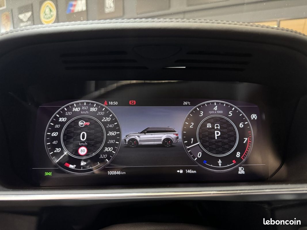Land Rover Range Rover Sport (2) V8 5.0 575ch SVR Toit Ouvrant CARBONE Phase 2 (image 13)