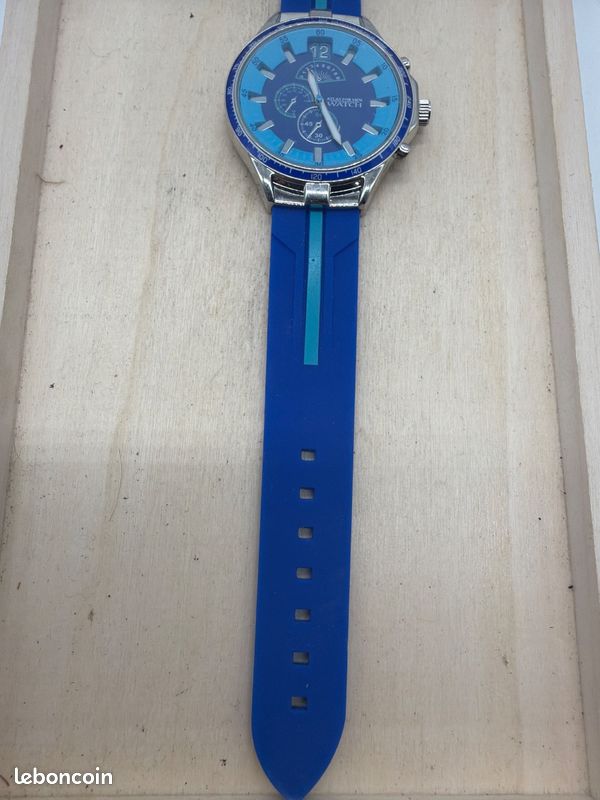 OFFCUP Montre Homme Chronographe 50mm Silicone Sport - Analogique Quartz Décontractée