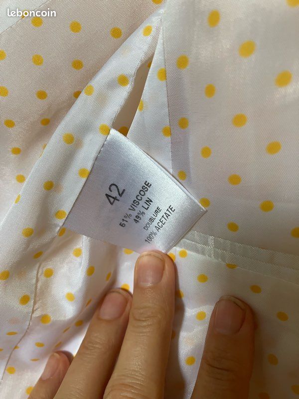 Veste Curling en lin jaune taille 42 (image 5)