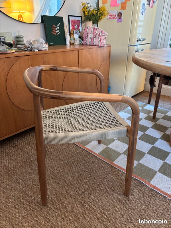 Lot de 4 chaises de salle à manger en bois de teck Visby Design (image 6)