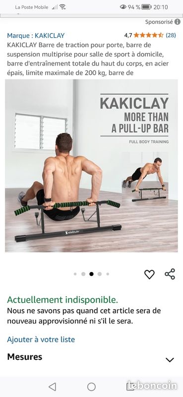 Musculation : le top 9 des barres de traction - Le Parisien