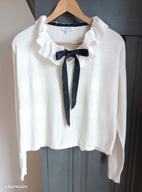 Pull Claudie Pierlot Taille 1 - Noir - Occasion En Très Bon état