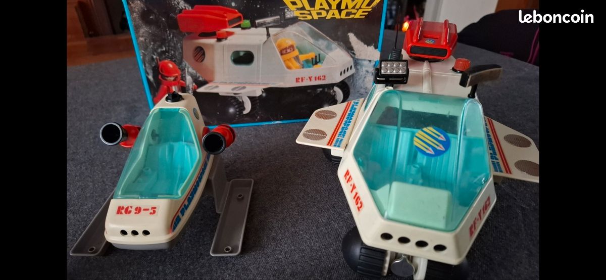 PLAYMOBIL Vintage Playmospace - Planeur Spatial 3509 Avec Cosmonaute Et Robot - Années 1980