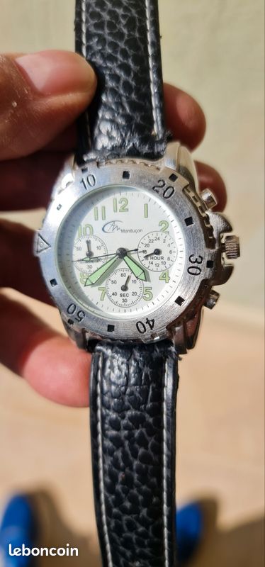 Bracelet montre quartz Montluçon chrono aiguilles fluo (image 4)