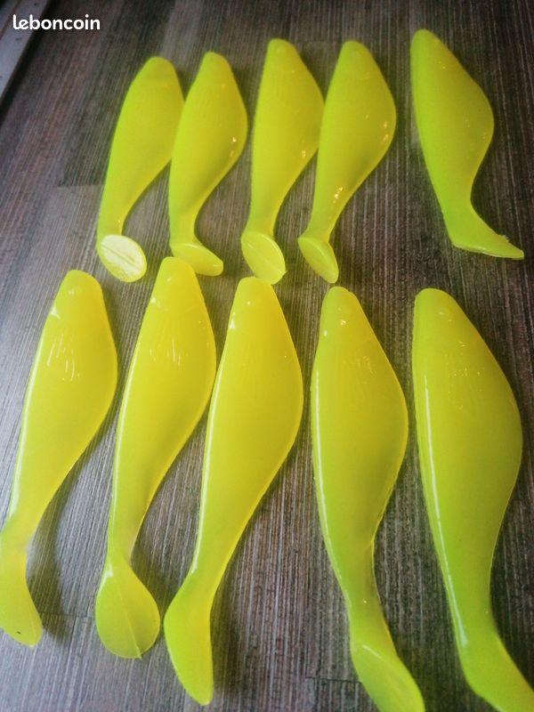 Lot article de pêche leurre souple shad pikie type mister twister neuf (image 3)