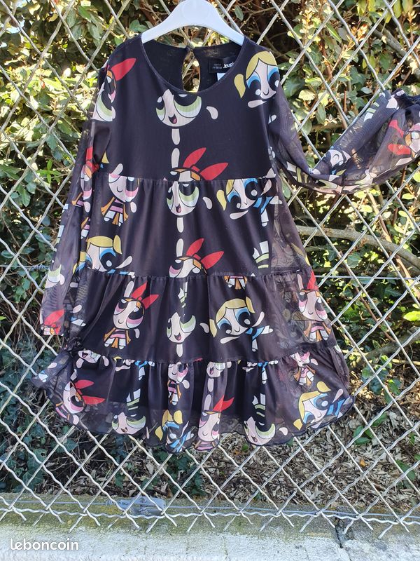 Robe Desigual Fille – Taille 5/6 Ans – Multicolore évasée – Occasion
