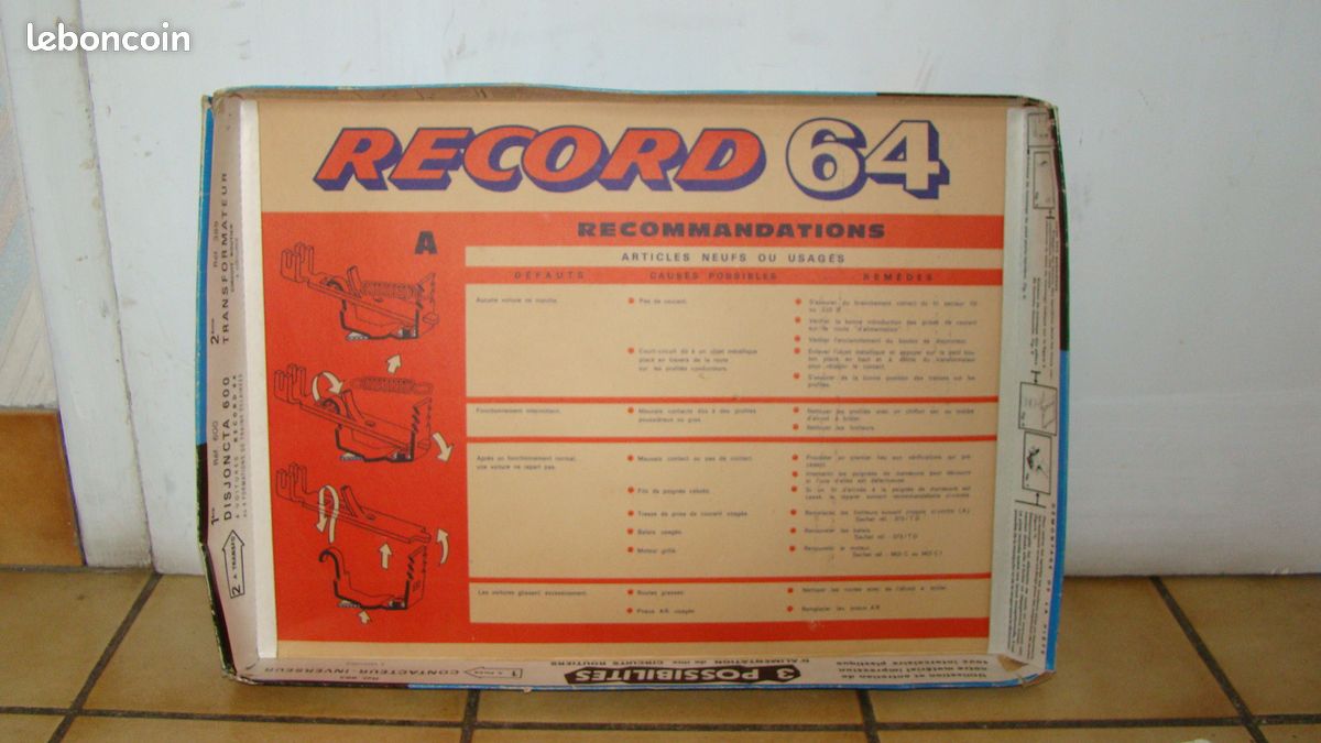 Ancien coffret boite Ref: 394 Jouef Record 64 Circuit course BaBy ferrari & BRM