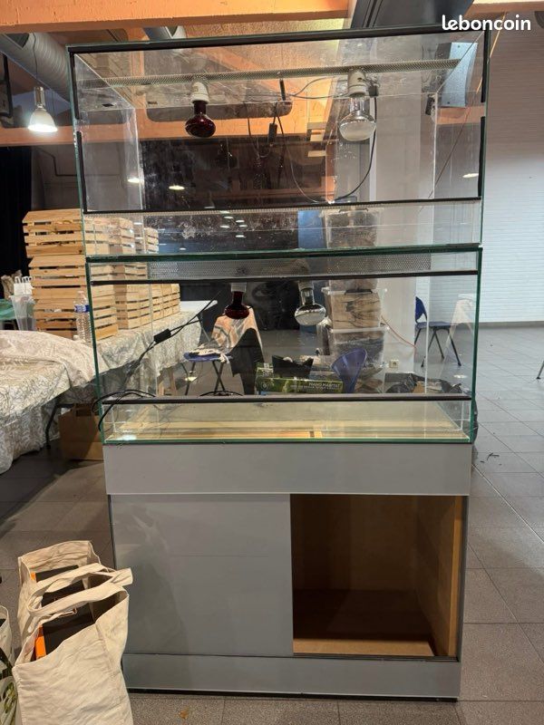 Terrariums en verre superposables + meuble (image 1)
