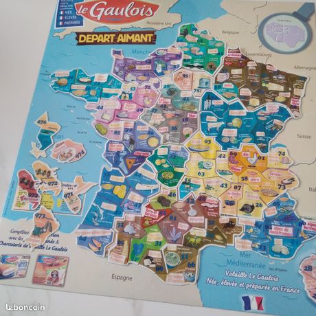Magnet le Gaulois carte de France 1994 - vente à l'unité