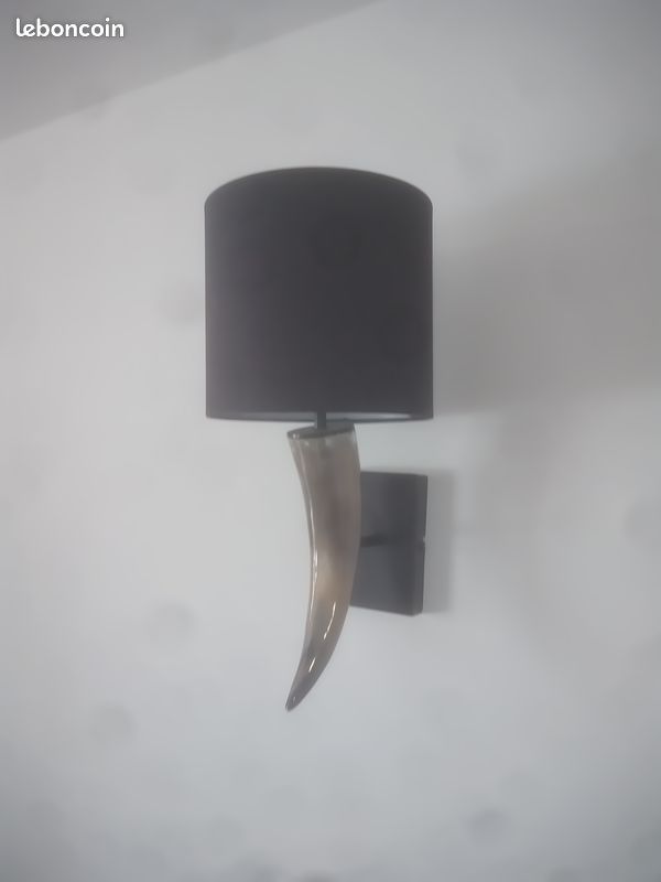 Lampe murale corne style afrique (image 1)