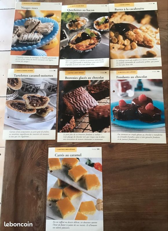 Lot de 7 fiches de recettes (image 1)