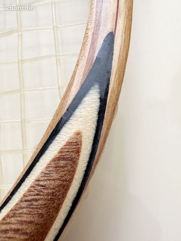 Raquette De Tennis Dunlop En Bois Vintage, Avec Presse à Cordes, Collection