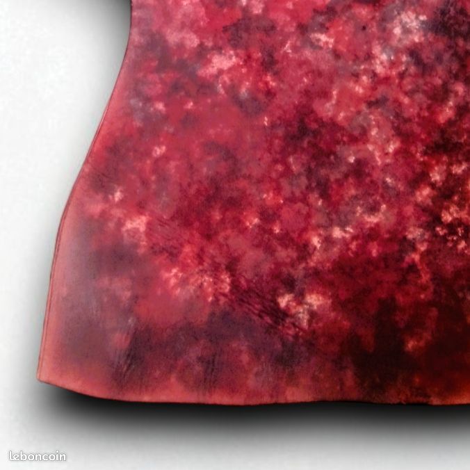 Cuir véritable tannage végétal Rouge Antic peau épaisseur 2 mm #599 (image 5)