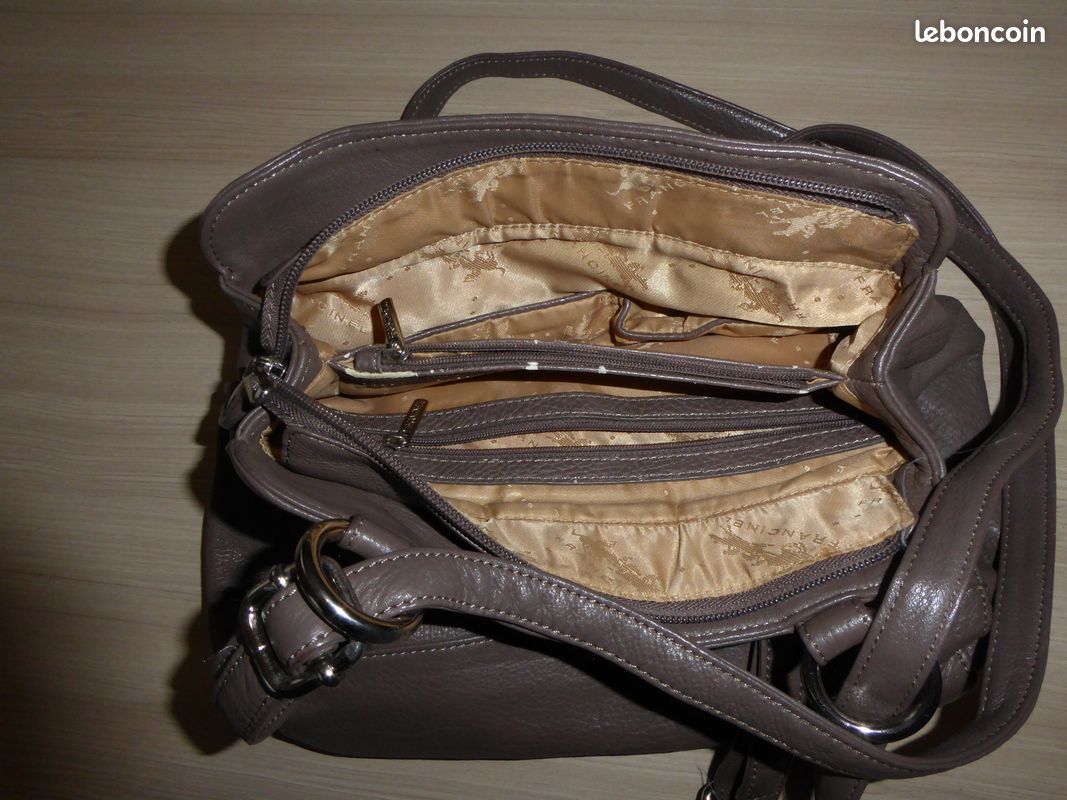 Sac à main en cuir marron glacé (image 2)