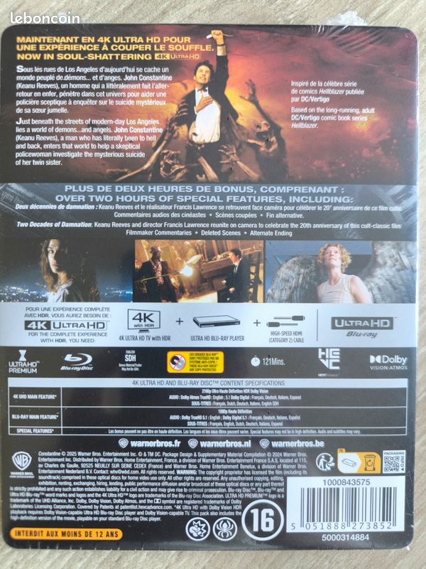 "Constantine" en bluray 4K neuf sous blister (image 2)