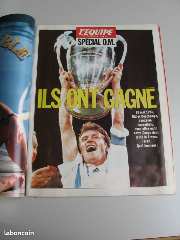 Journal L'Équipe OM Marseille 06/05/1993 - Coupe De France Vintage