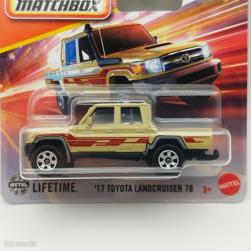 Voiture Miniature Matchbox Toyota Land Cruiser 78 (2017), Série 2025, 1:64, Couleur Sable - Neuve