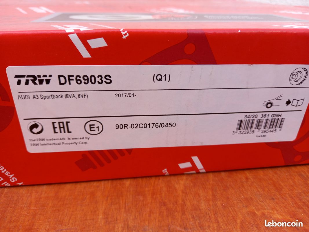 Jeu de 2 disques de frein avant Audi A3 Leon III Golf VII Activia III (image 3)