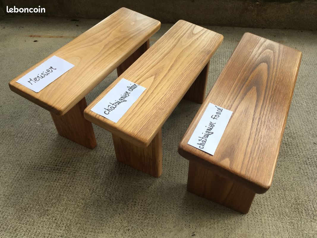 Banc, repose pieds, tabouret, pupitre, bois, prière, méditation, massif, chêne, châtaignier, merisier, (image 11)